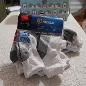 NIP HANES BOYS ANKLE SOCKS